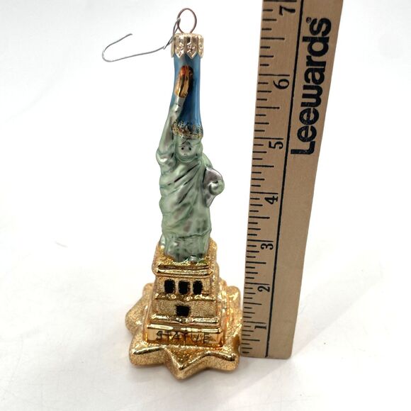 Landmark Creations Statue of Liberty NYC Glass Ornament Hand Painted '98 Box Tag - Picture 13 of 14